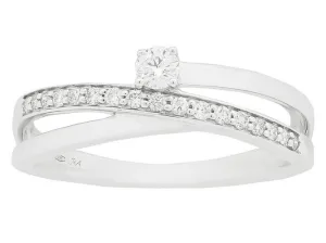 Bague avec motif - Or Blanc, Diamants (J&A6579)