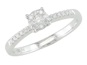 Bague avec motif - Or Blanc, Diamants (J&A6583)
