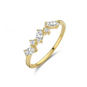 Bague avec motif - Or Jaune , Zircons (GR4431GZ)