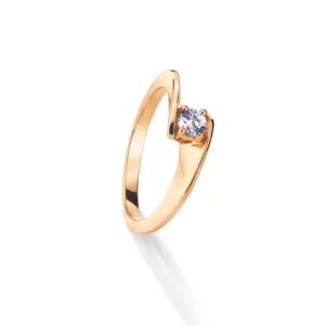 Bague Garel Envol solitaire - Or Jaune, Diamants (04BB10J)