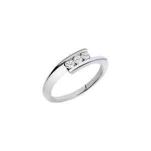 Bague Garel Envol Trilogy - Or Blanc, Diamants (14JZ36G)