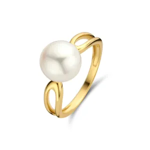Bague ouverte - Or Jaune, Perles (062687/P)