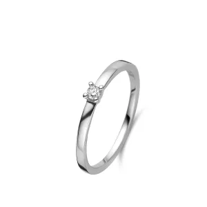 Bague solitaire - Or Blanc, Diamants (91EE32/A)