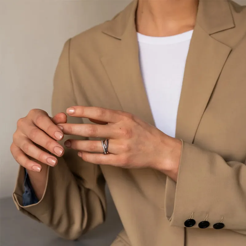 Bague TI SENTO - Argent, zircons (12022ZI)