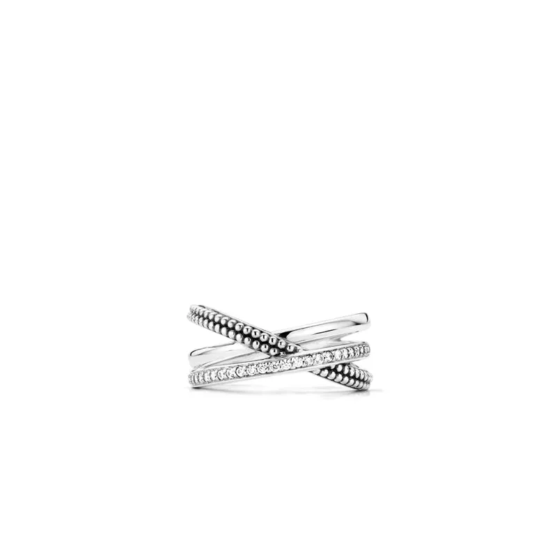 Bague TI SENTO - Argent, zircons (12022ZI)