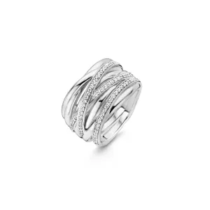 Bague TI SENTO - Argent, zircons (12067ZI)