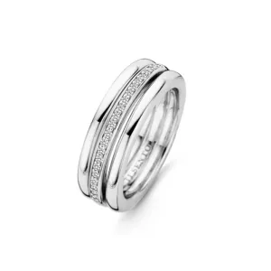 Bague TI SENTO - Argent, zircons (12146ZI)