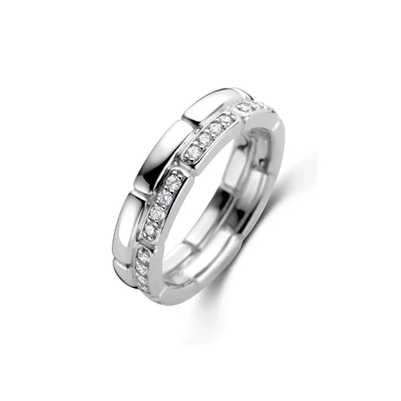 Bague TI SENTO - Argent, zircons (12271ZI)