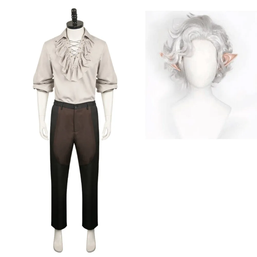 Baldur's Gate 3 Astarion Medieval Shirt Suit Cosplay Costume Outfits Halloween Carnival Suit
