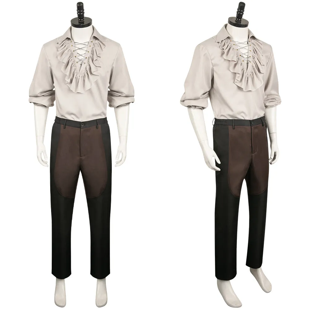 Baldur's Gate 3 Astarion Medieval Shirt Suit Cosplay Costume Outfits Halloween Carnival Suit