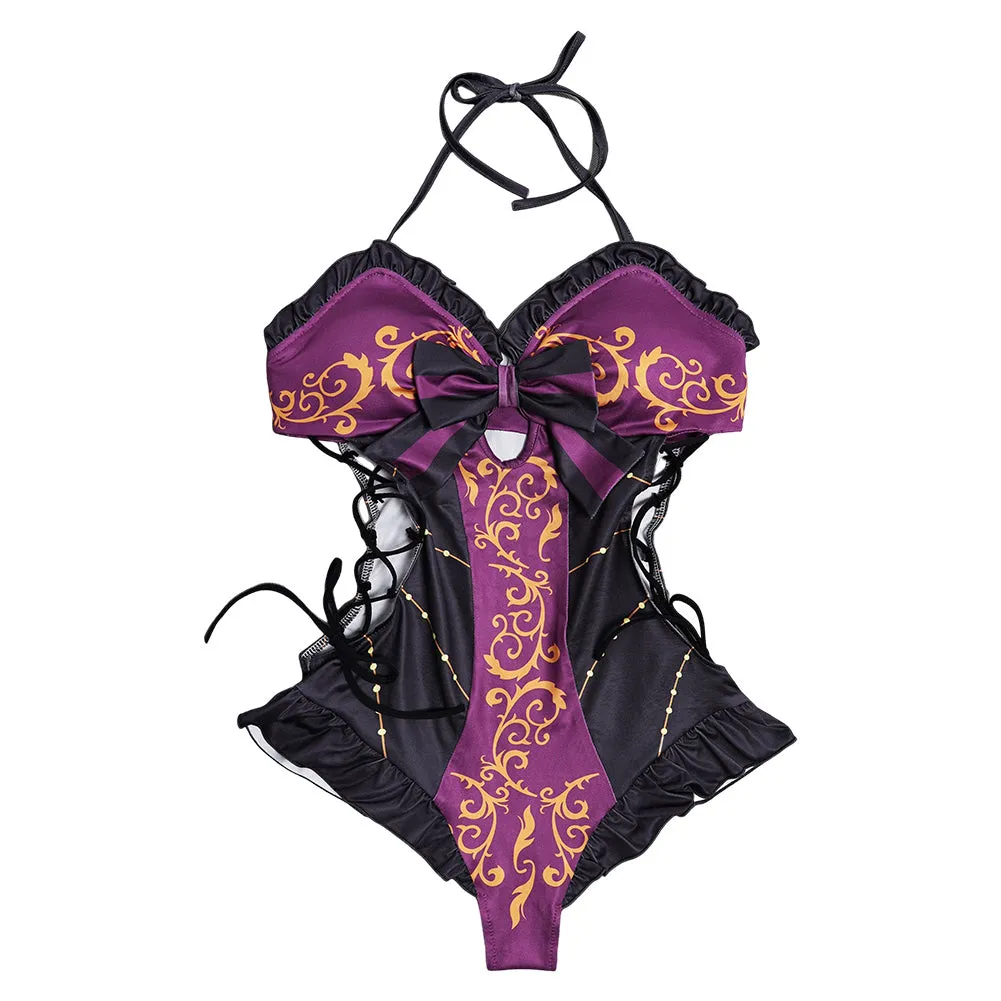 Baldur's Gate 3 Astarion Original Purple Sexy ONE PIECE Swimsuit Swimwear Cosplay Costume Outfits