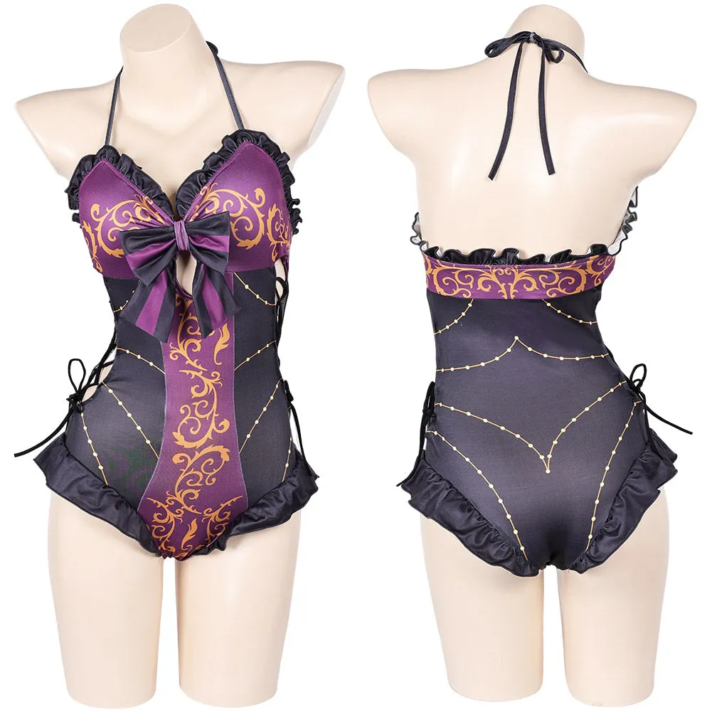 Baldur's Gate 3 Astarion Original Purple Sexy ONE PIECE Swimsuit Swimwear Cosplay Costume Outfits