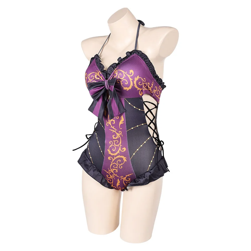 Baldur's Gate 3 Astarion Original Purple Sexy ONE PIECE Swimsuit Swimwear Cosplay Costume Outfits