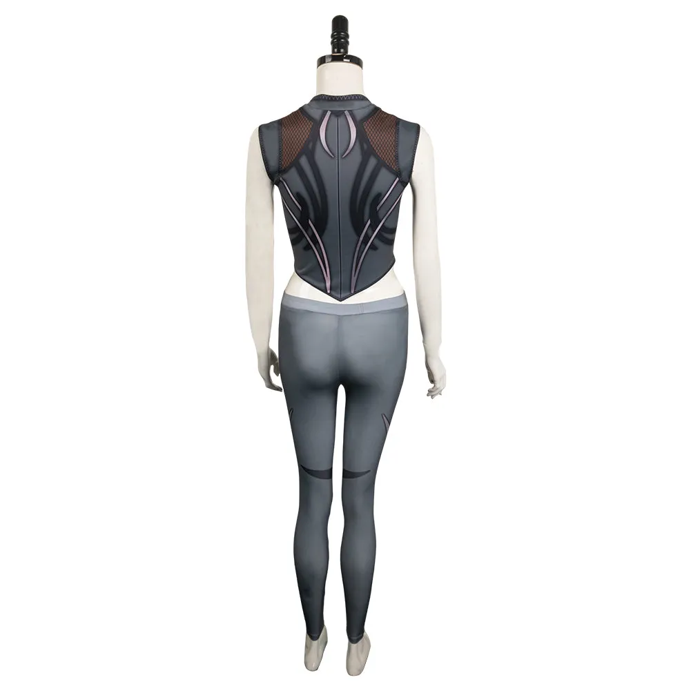 Baldur's Gate 3 Gme Shadowheart Black Printed Suit Cosplay Costume Outfits
