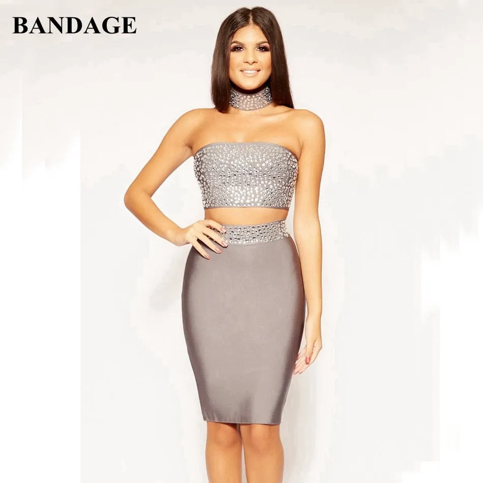 BANDAGE Luxury Diamond Outfit