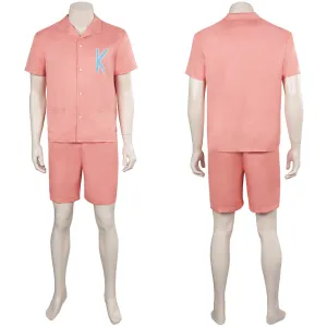 Barbie 2023 Ken Cosplay Costume Pink Outfits Halloween Carnival Suit