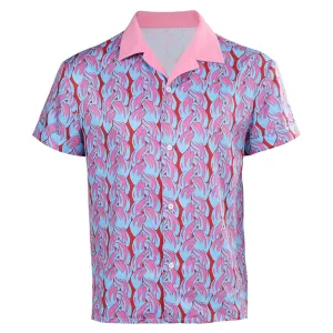 Barbie 2023 Ken Printed Shirt Cosplay Costume Halloween Carnival Suit