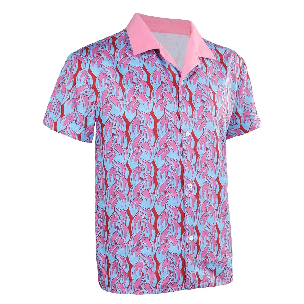 Barbie 2023 Ken Printed Shirt Cosplay Costume Halloween Carnival Suit