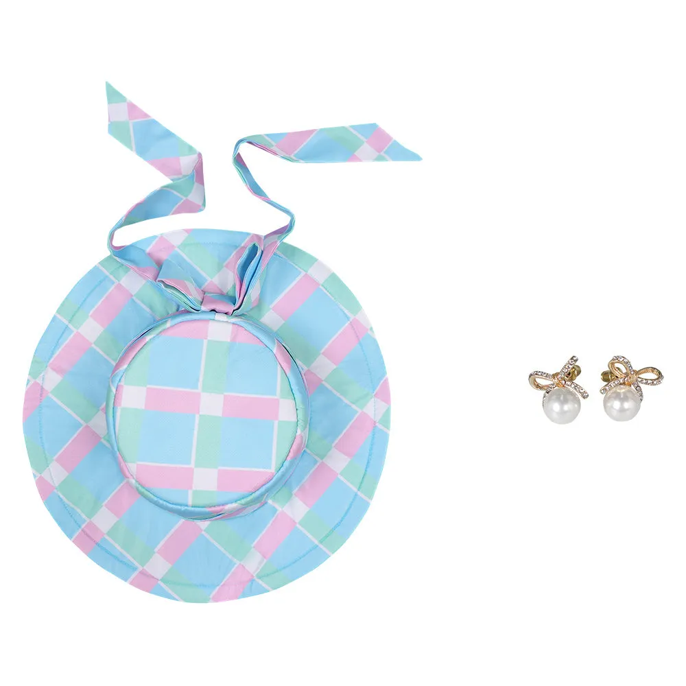 Barbie 2023 Kids Children Girls Cosplay Hat Earings Costume Accessories Outfits Halloween Carnival