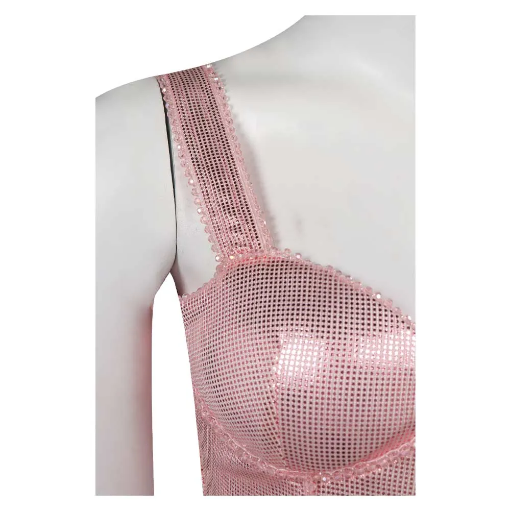 Barbie 2023 Pink Dress Cosplay Costume Halloween Carnival Suit