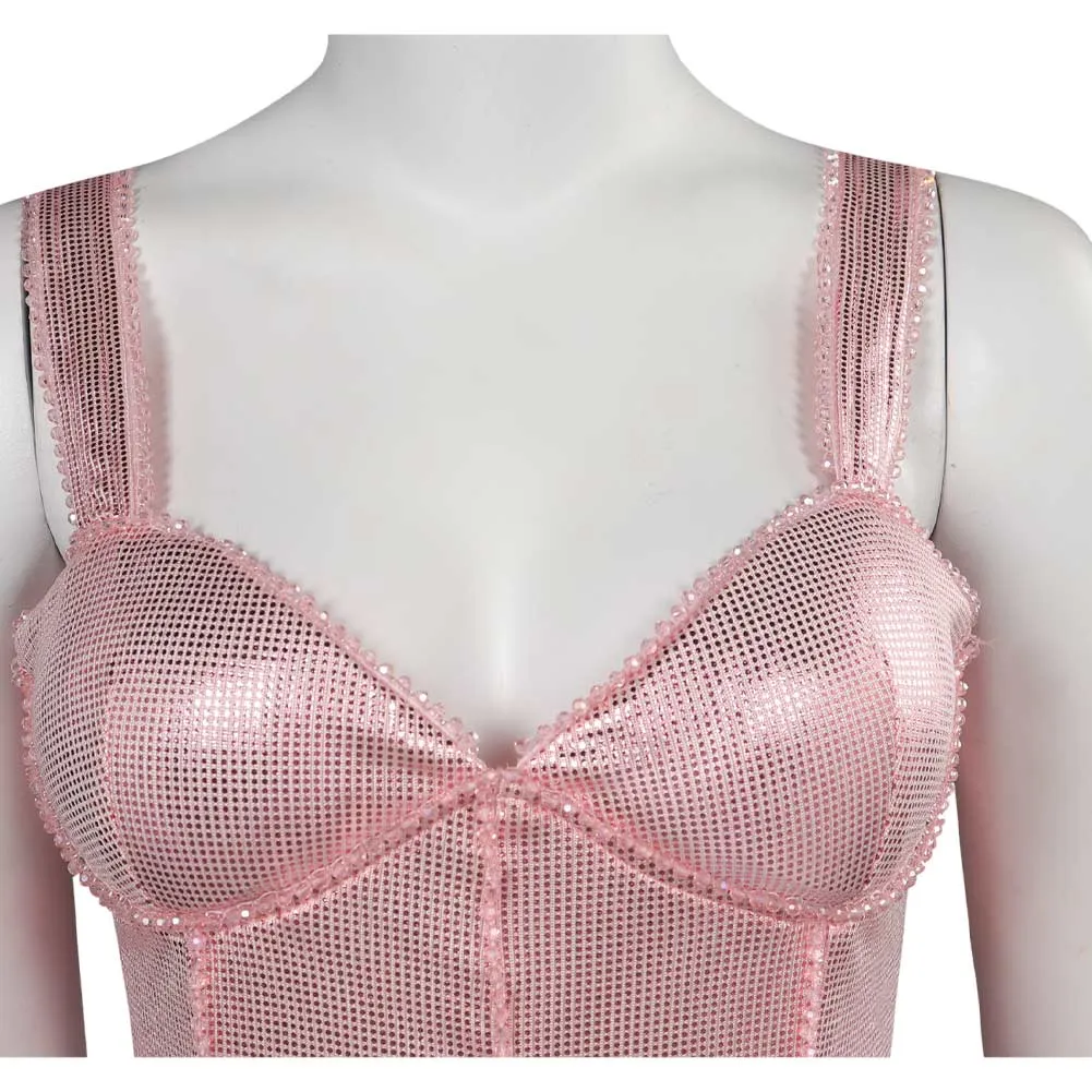 Barbie 2023 Pink Dress Cosplay Costume Halloween Carnival Suit