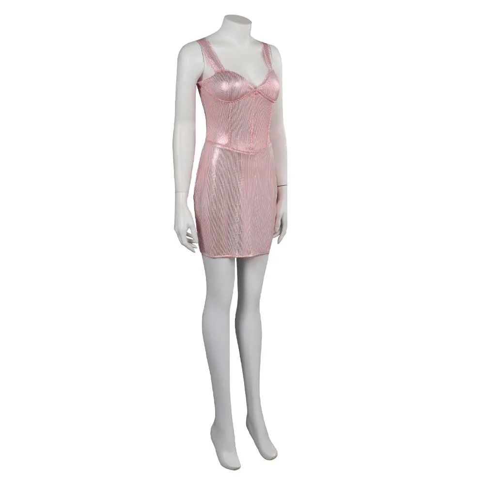 Barbie 2023 Pink Dress Cosplay Costume Halloween Carnival Suit