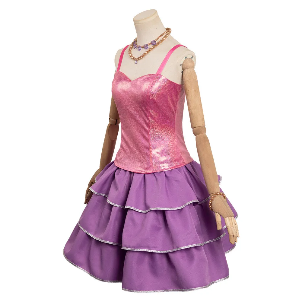 Barbie 2023 Rose Red Cosplay Costume Dress Outfits Halloween Carnival