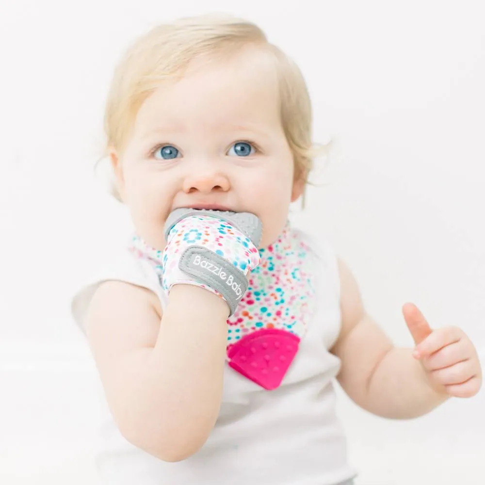 Bazzle Baby BandaBib with Teether 4-Pack: Geodes