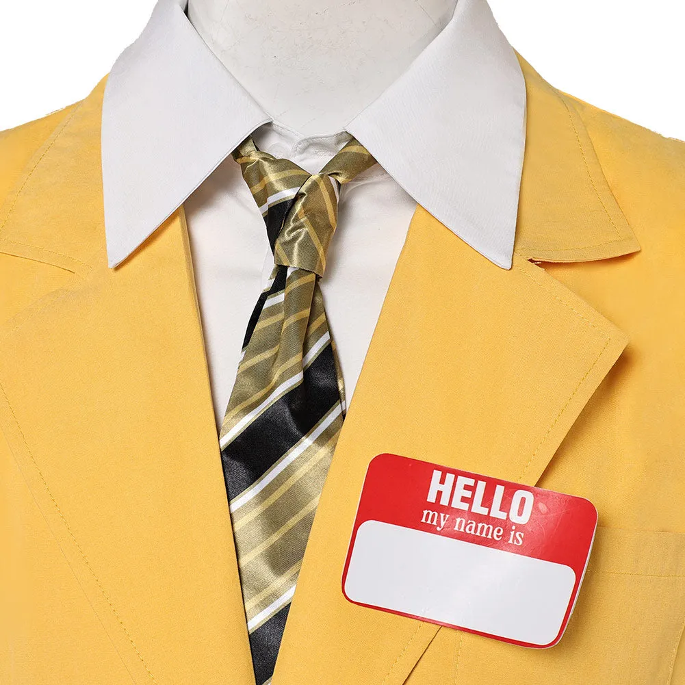 Beetlejuice Bob Yellow Suit Cosplay Costume Outfits Halloween Carnival Suit 