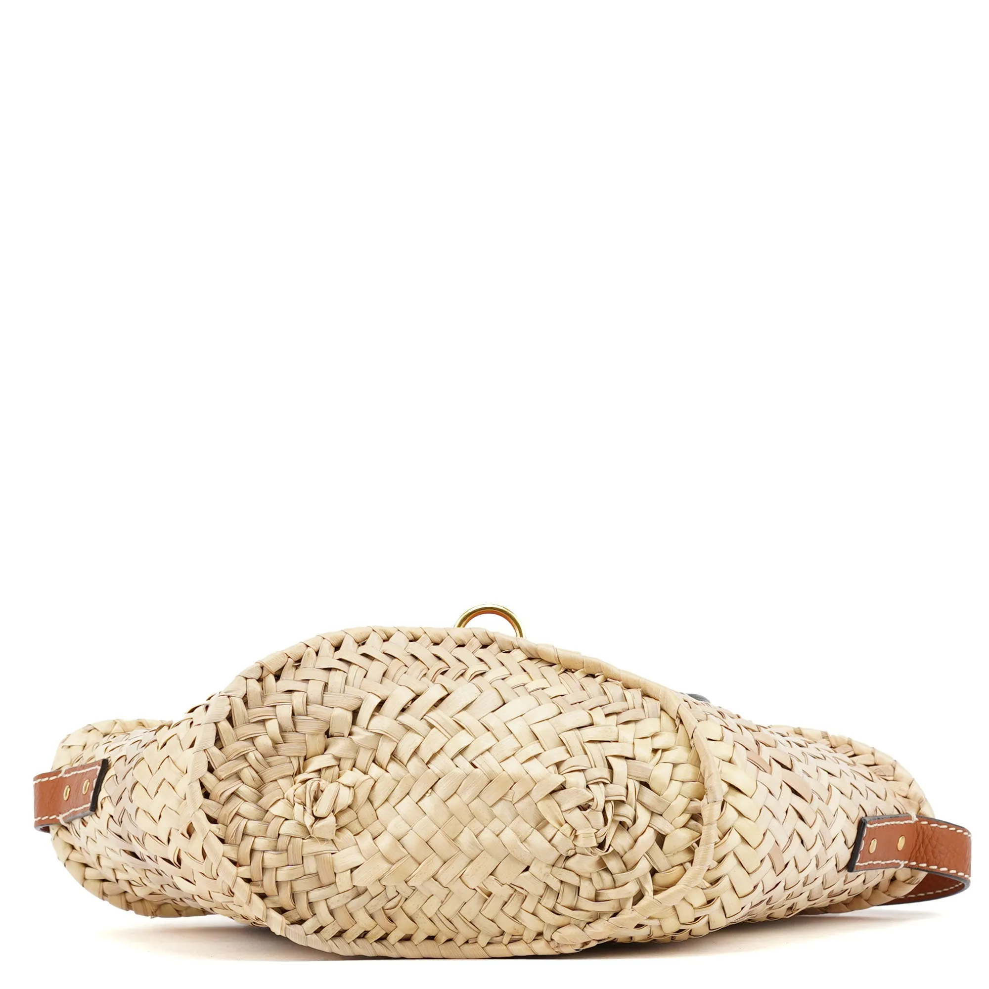 Beige Brown Marcie Basket Crossbody Bag