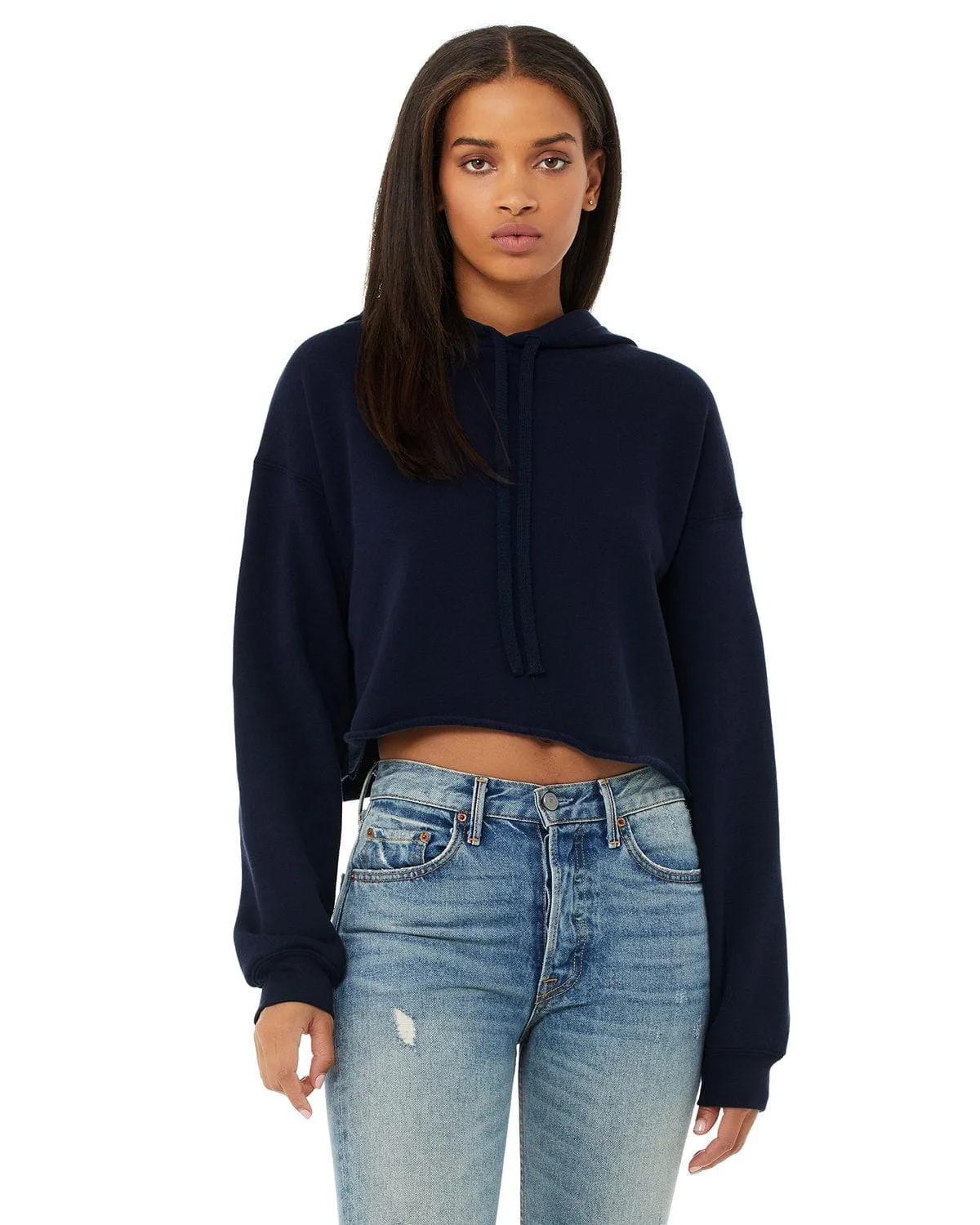 Bella Canvas Ladies Cropped Fleece Hoodie