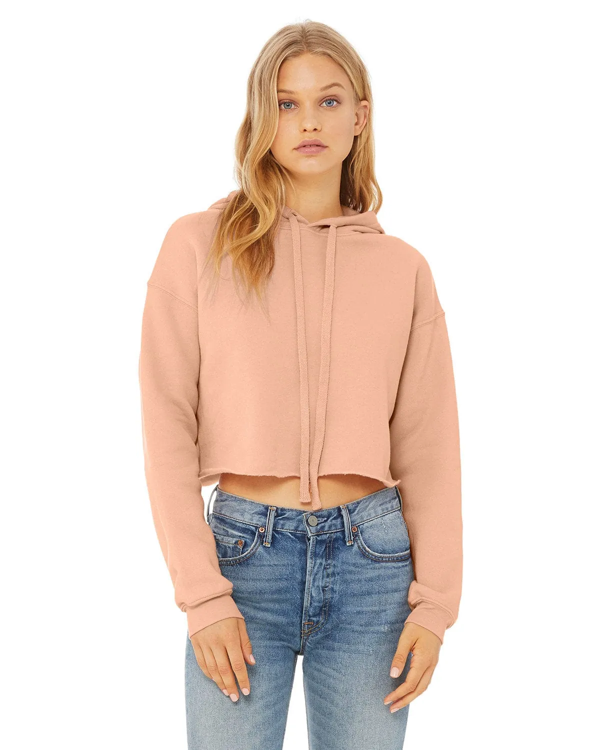 Bella Canvas Ladies Cropped Fleece Hoodie