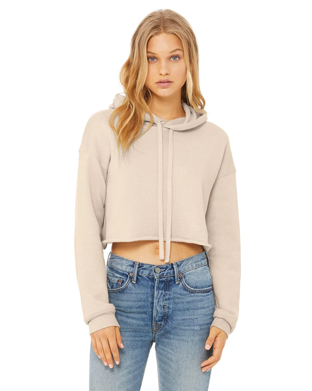 Bella Canvas Ladies Cropped Fleece Hoodie