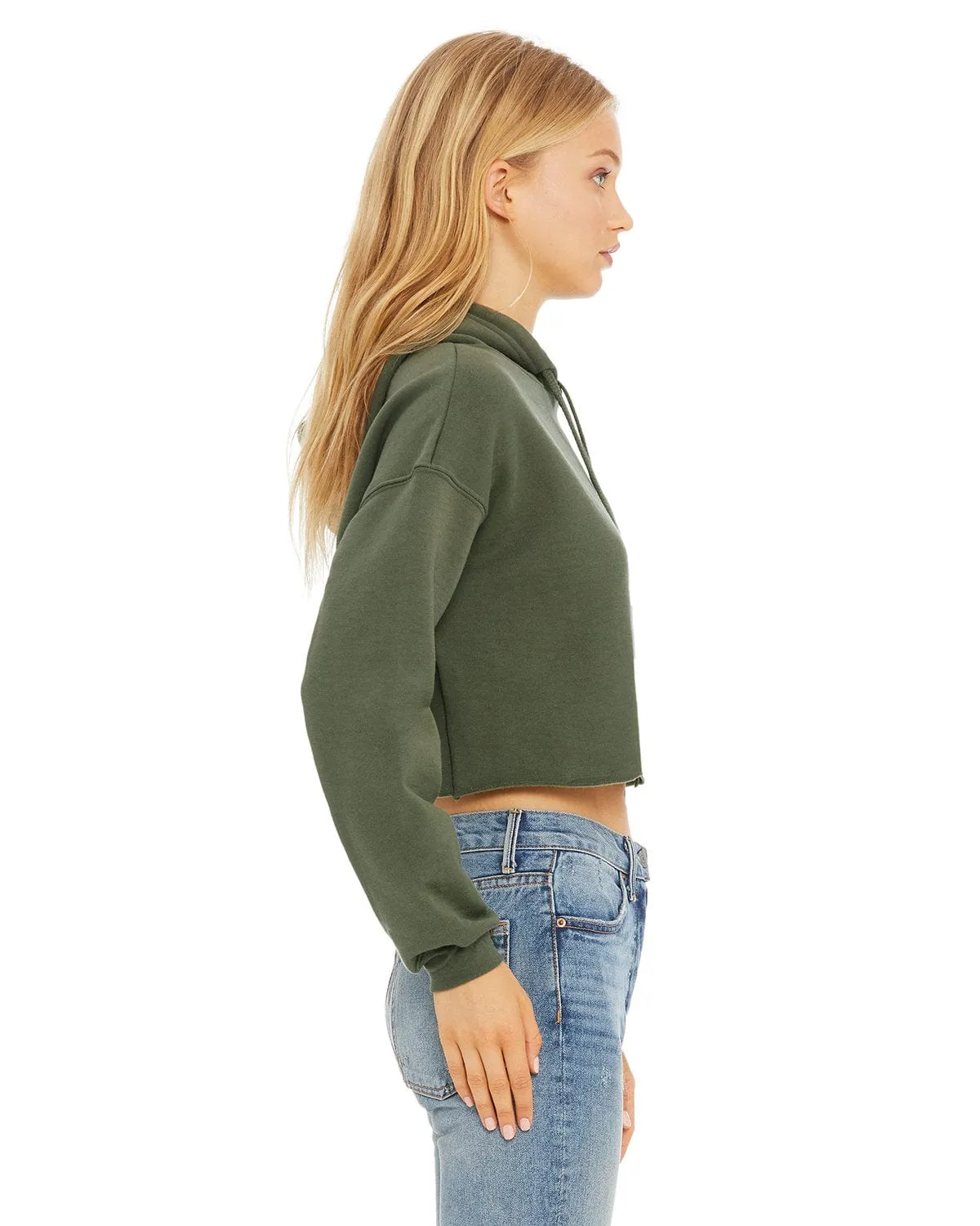 Bella Canvas Ladies Cropped Fleece Hoodie
