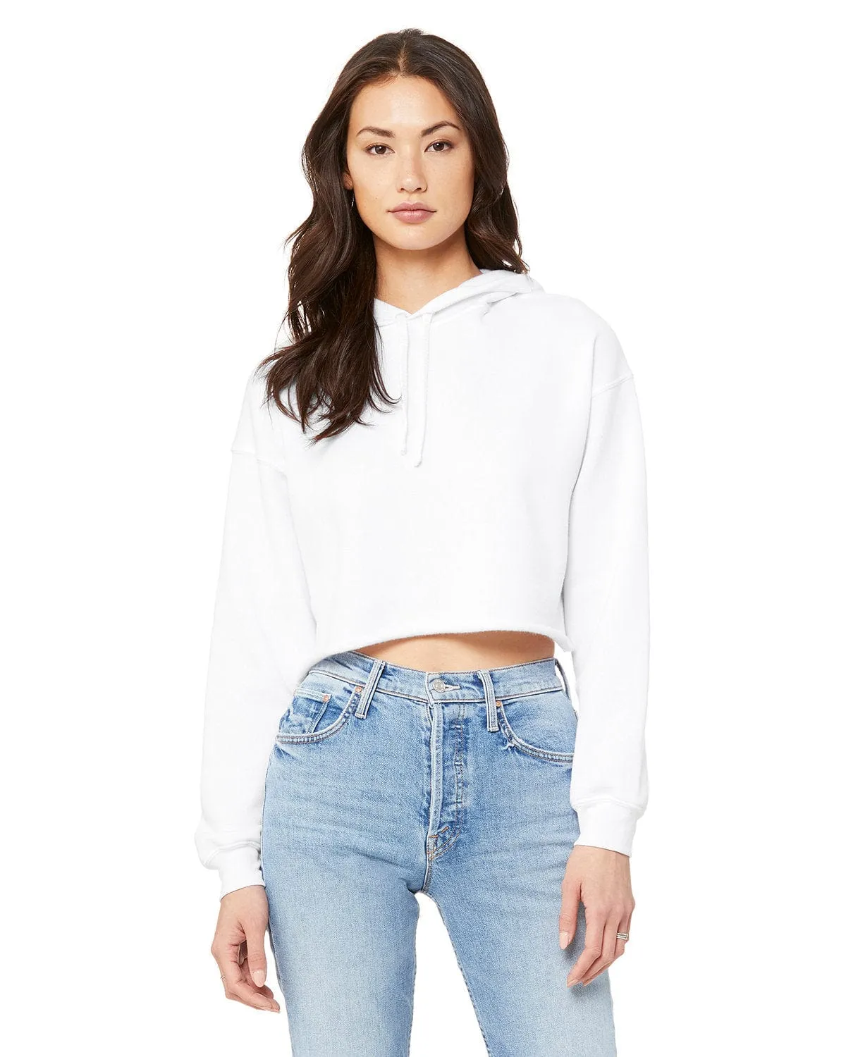 Bella Canvas Ladies Cropped Fleece Hoodie