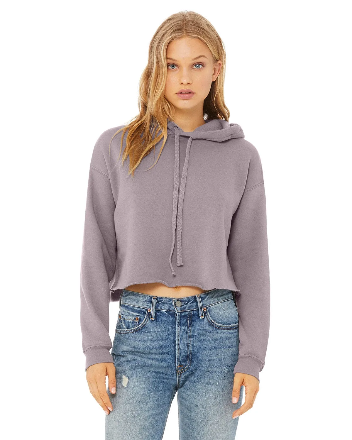 Bella Canvas Ladies Cropped Fleece Hoodie