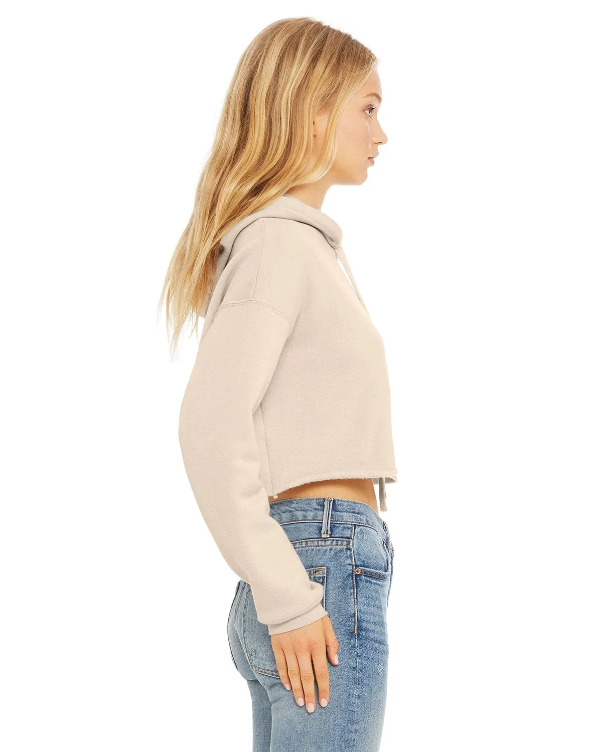 Bella Canvas Ladies Cropped Fleece Hoodie