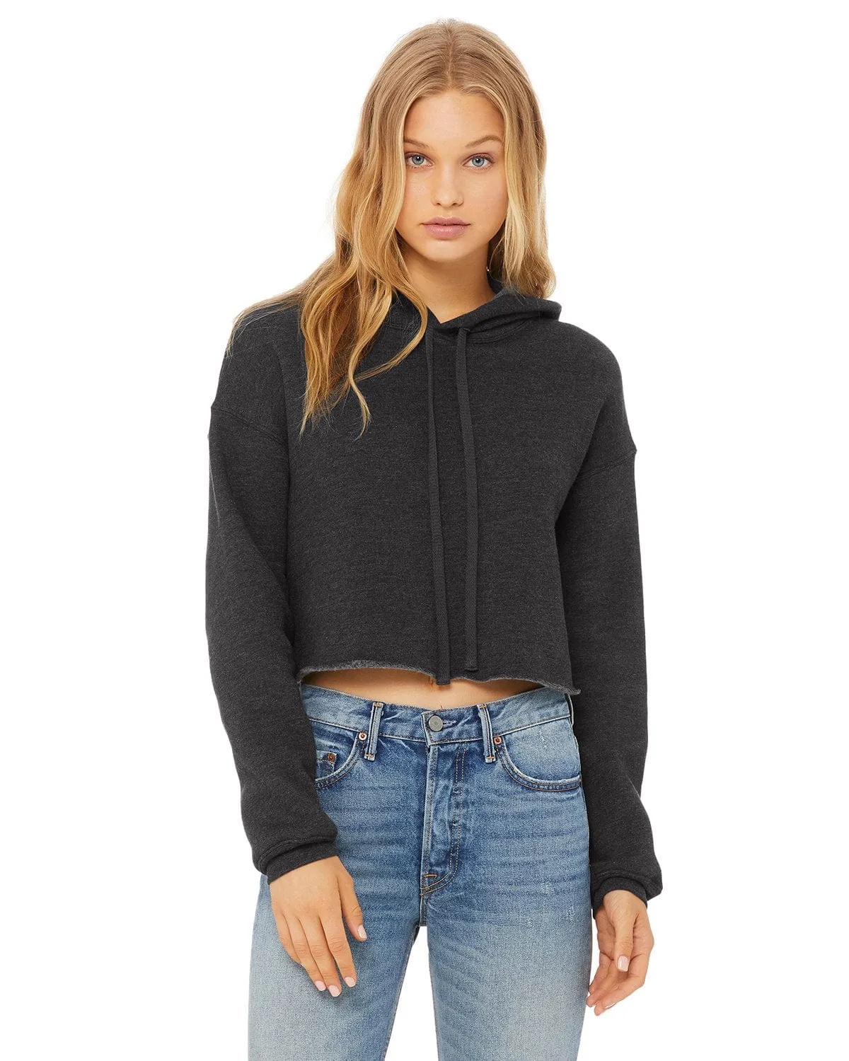 Bella Canvas Ladies Cropped Fleece Hoodie