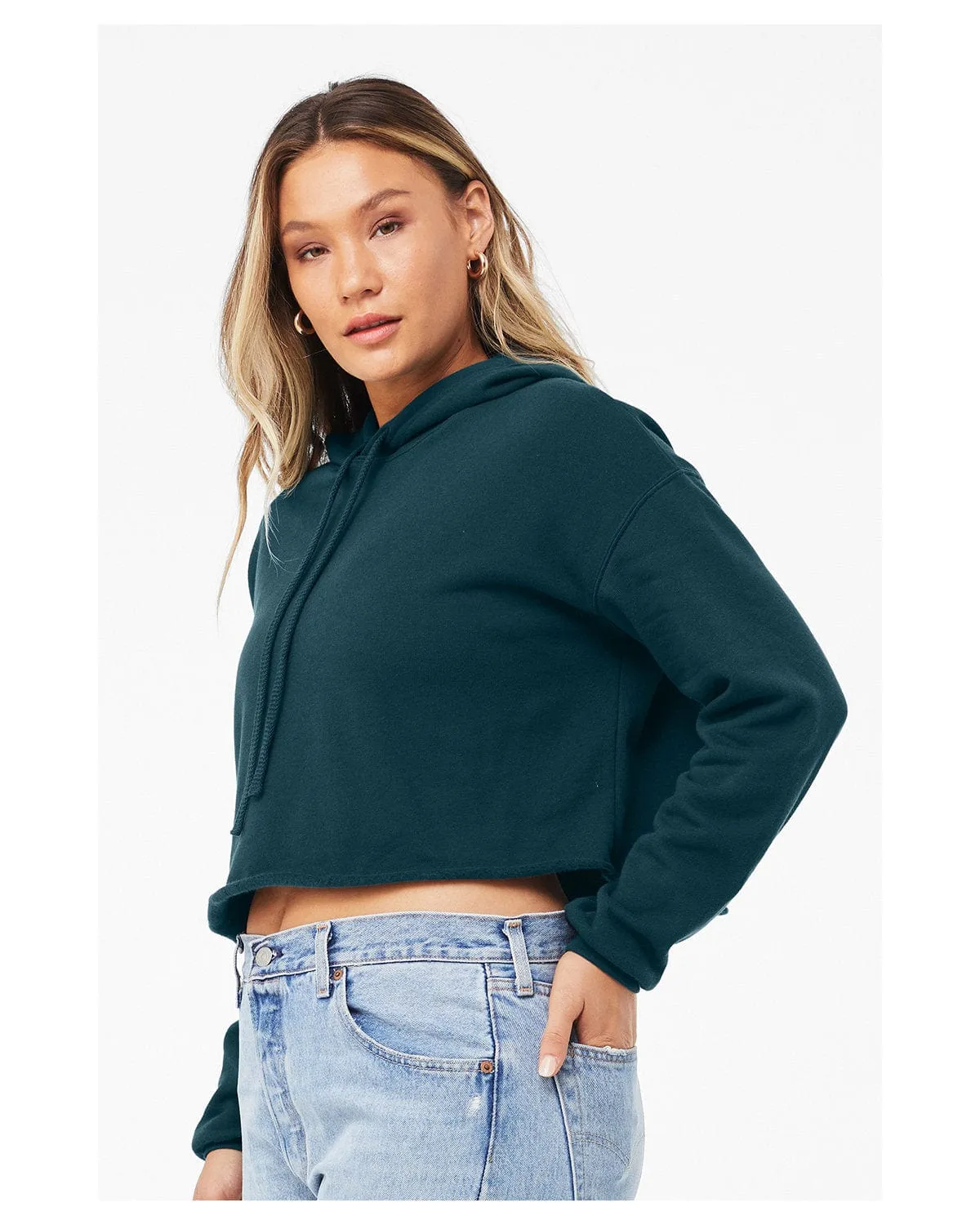 Bella Canvas Ladies Cropped Fleece Hoodie