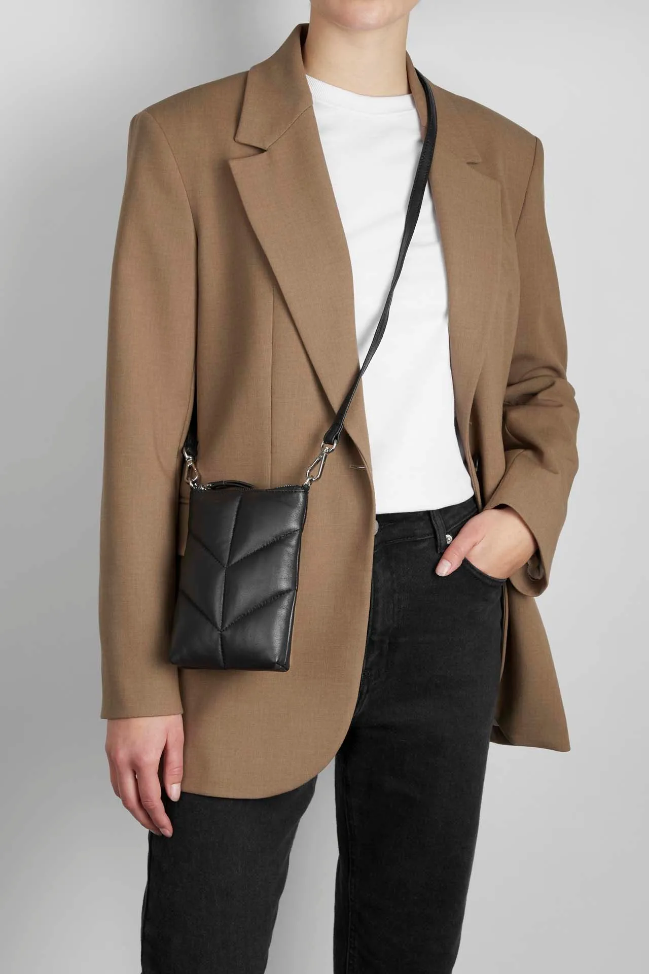BerthaMBG Mobile Bag, Chevron Puffer
