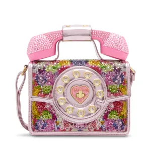 Betsey Johnson Kitsch Kaleidoscope Floral Phone Crossbody Bag