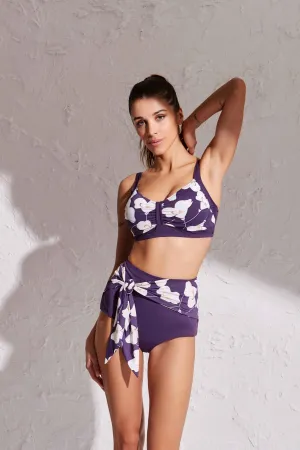 Bikini con coppa performata a fiori