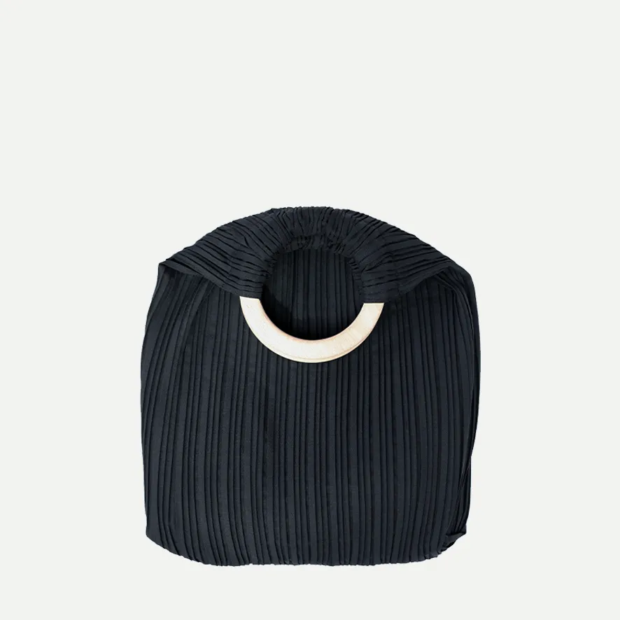 Black Wool Tote Bag