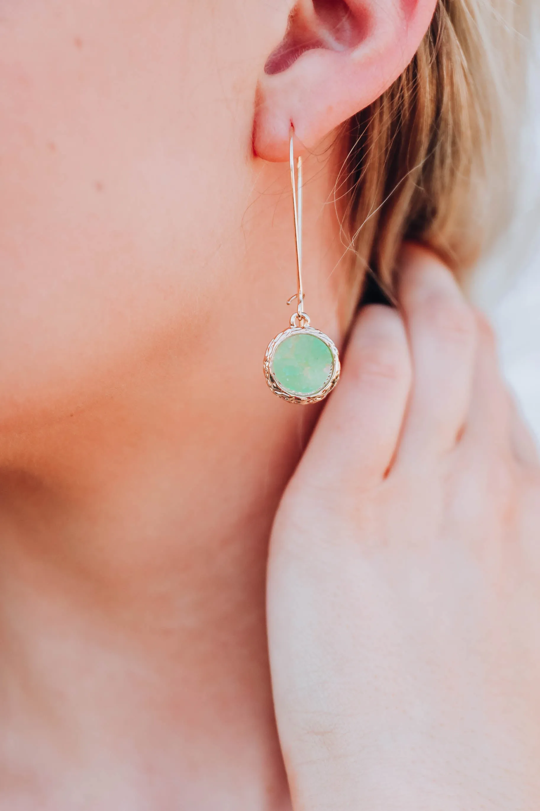 Blakley Earrings - Gold x Mint