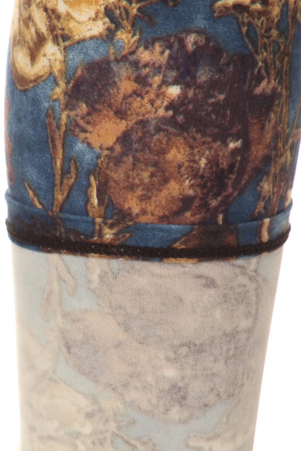 Blue Floral Premium Capri