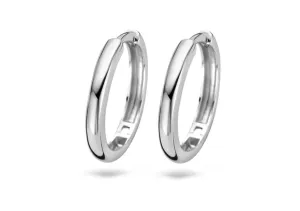 Blush - Boucles d'oreilles créoles - Or Blanc 14k (7271WGO)