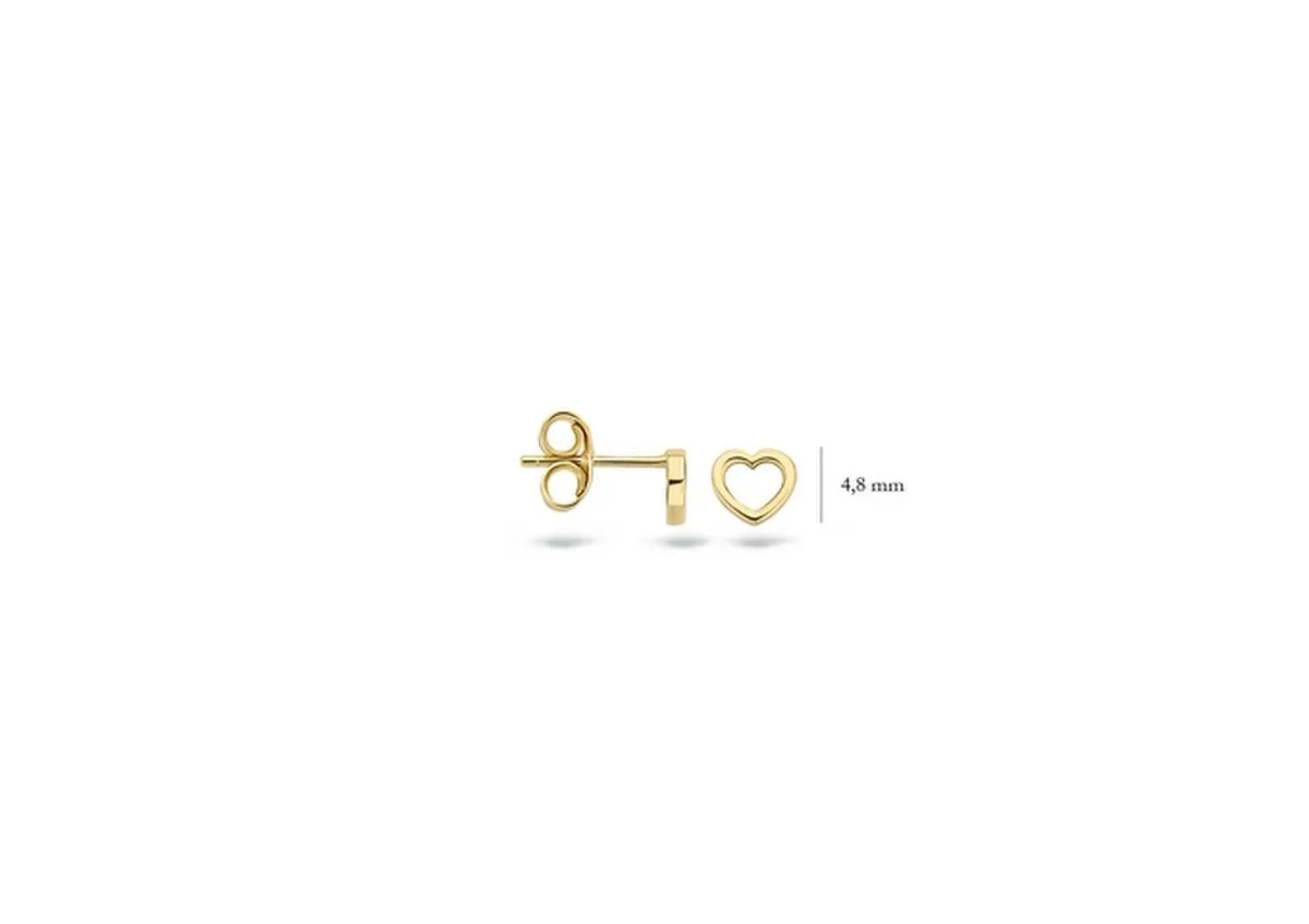 Blush - Boucles d'oreilles cœur - Or Jaune 14k (7246YGO)