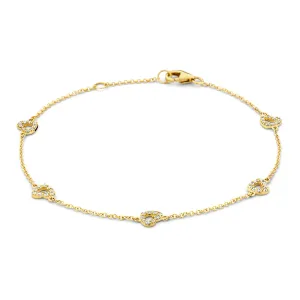 Blush - Bracelet Cœur - Or Jaune 14k, zircon (2211YZI)