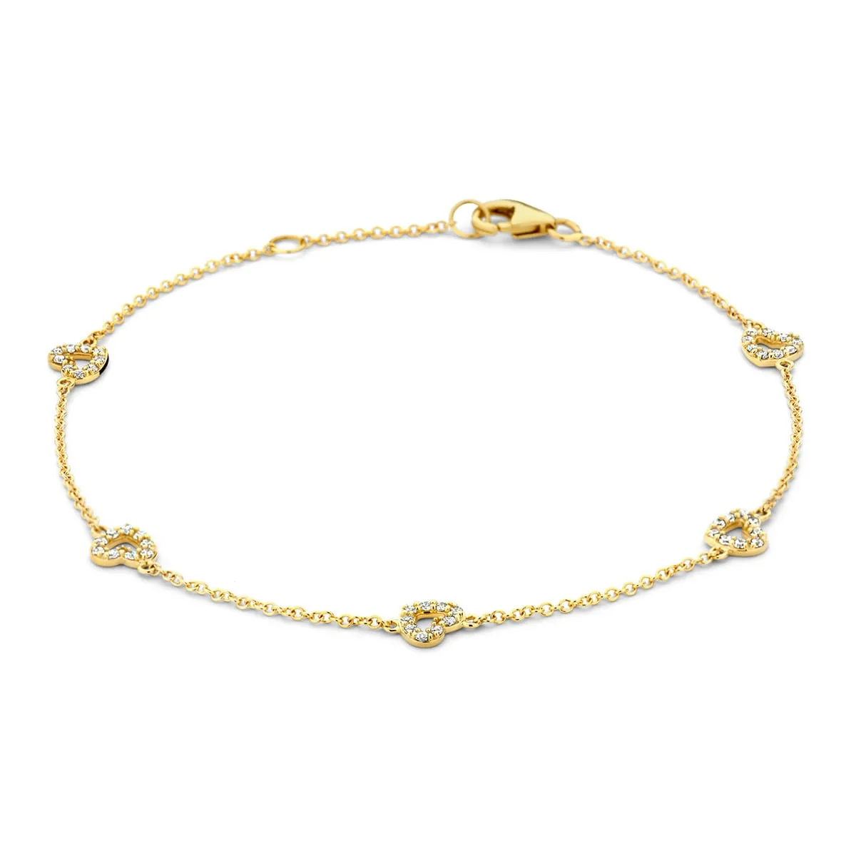 Blush - Bracelet Cœur - Or Jaune 14k, zircon (2211YZI)