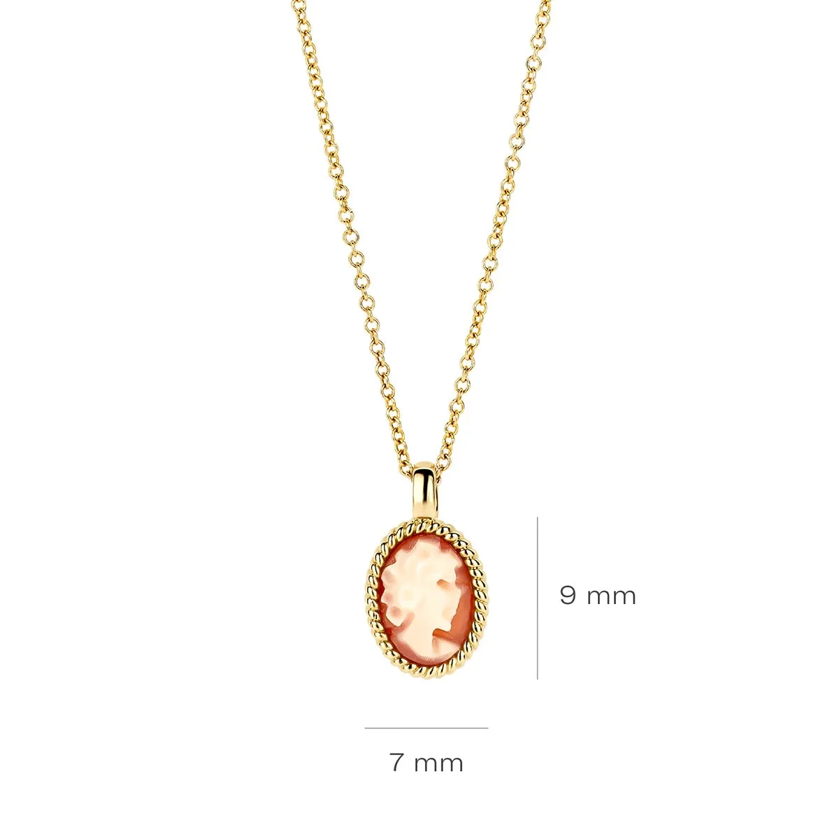Blush - Collier - Or Jaune 14k, Camée (3167YCA)